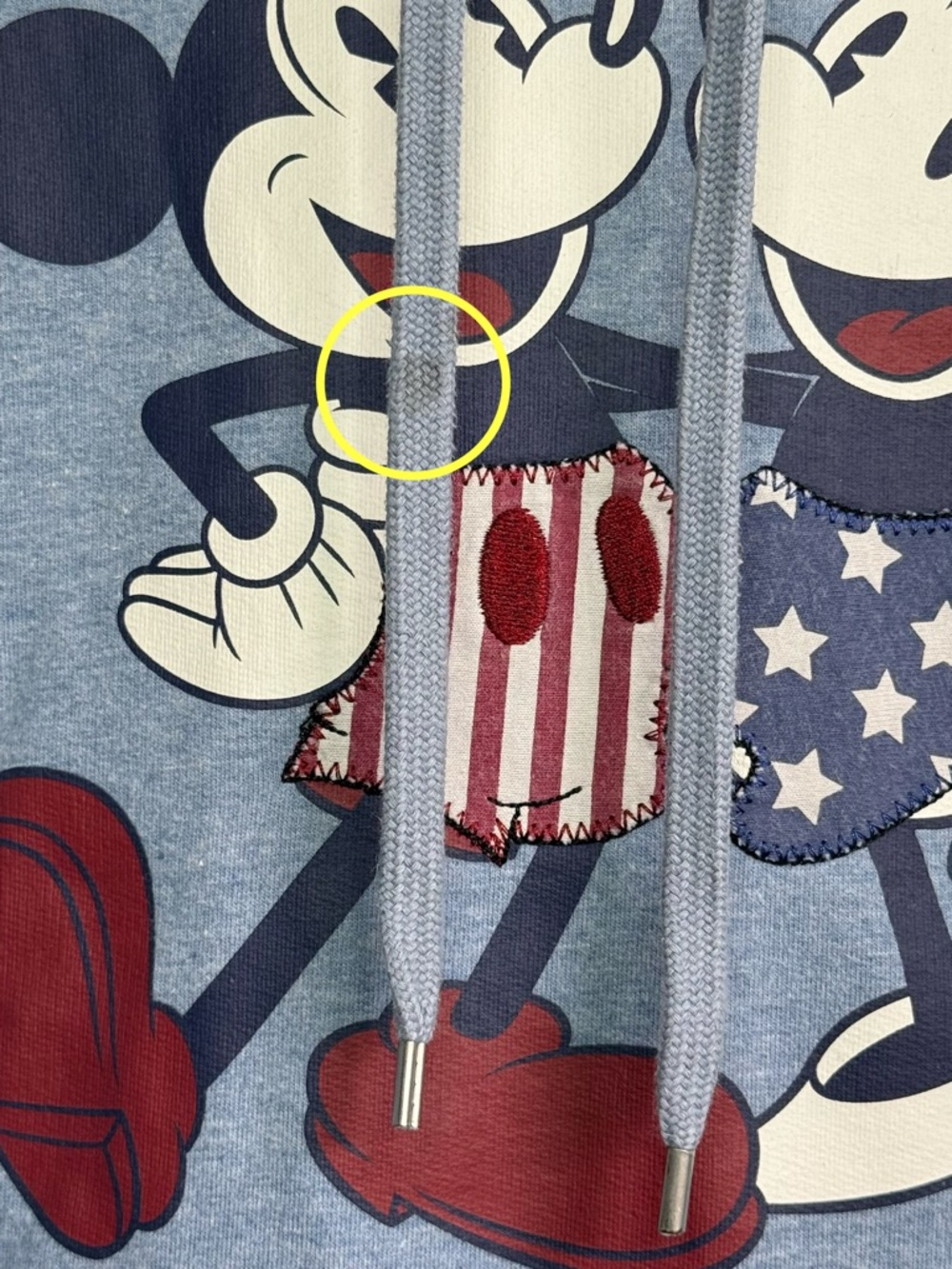 Disney Parks Mickey & Minnie Mouse Stars & Stripes Sweatshirt Women's Size Large - Picture 4 of 6